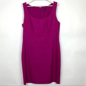 Ann Taylor Sleeveless Sheath Dress Fuchsia